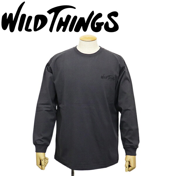 正規取扱店 WILD THINGS (ワイルドシングス) WT261-35-Q1 WILDERNESS GEAR L/S TEE 長袖Tシャツ CHARCOAL WT003｜THREE WOOD 店 8,250円