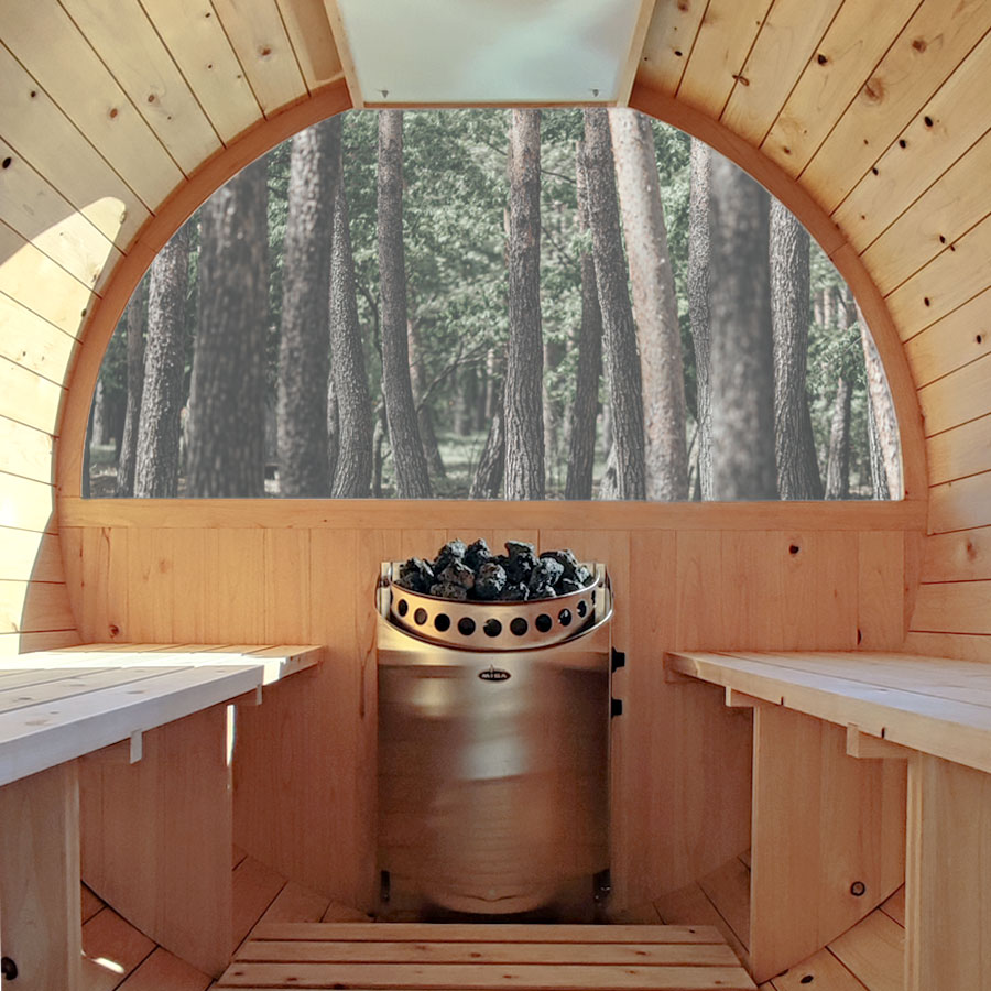 f.f.SAUNA.JP 】 バレルサウナ パノラマタイプ サウナ本体のみ 全面