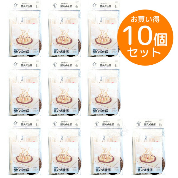 ※お取り寄せ※木工工作キット 古代歴史シリーズ 竪穴式住居 お買得 10個セット ラッピング不可|知育玩具・おもちゃ通販 トライブ