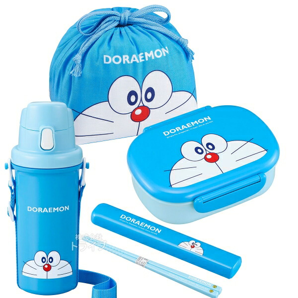 楽天市場】ドラえもん 角型お弁当箱 500ml トリオ コップセット : 知育