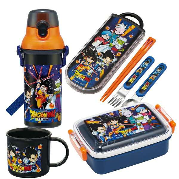 ドラゴンボールDAIMA お買得4点セット 抗菌 角型お弁当箱 450ml トリオ コップ プラ水筒画像