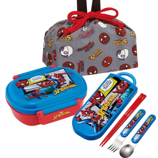 ランチボックス　2セット　スパイダーマン　アメリカ　90s 楽天市場】スパイダーマン 丸型ランチボックス2段 フォーク付