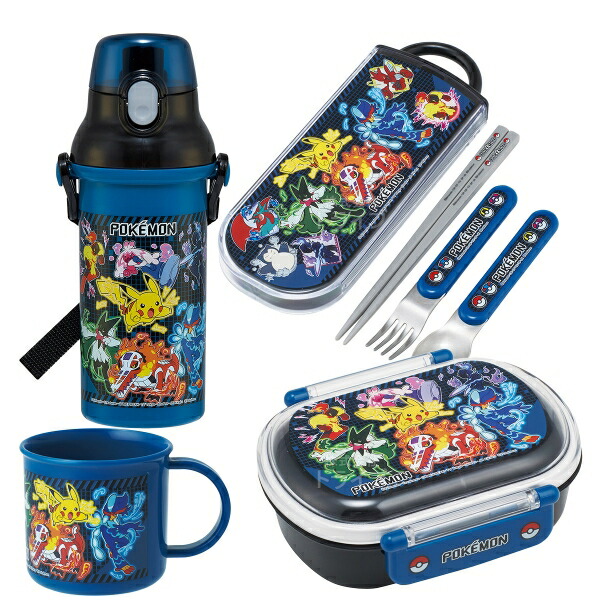 新品 ポケモン 【 ランチグッズ 10点セット 】 ステンレス水筒 弁当箱 最新 スケーター 弁当箱 1段 840ml キッズランチボックス ポケモン24