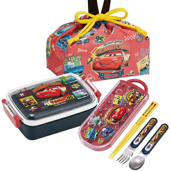 カーズ 26 角型お弁当箱 450ml トリオ 巾着セット画像