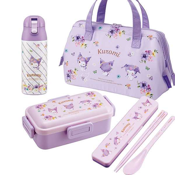 クロミ パステル花柄 お買得４点セット ４点ロックお弁当箱 コンビ 水筒360ml ランチバッグ セット