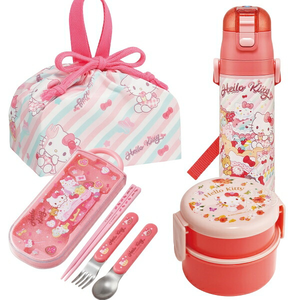 最終値下げ！Hello Kitty ピンク水筒と弁当箱セット 最終値下げ！Hello Kitty ピンク水筒と弁当箱セット
