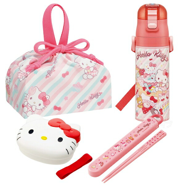 ハローキティ 26 お買得４点セット ダイカットランチボックス 箸＆箸箱 巾着 水筒 LBD2