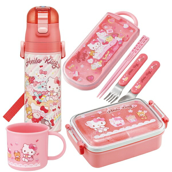 楽天市場】ハローキティ 26 お買得4点セット 角型お弁当箱 450ml