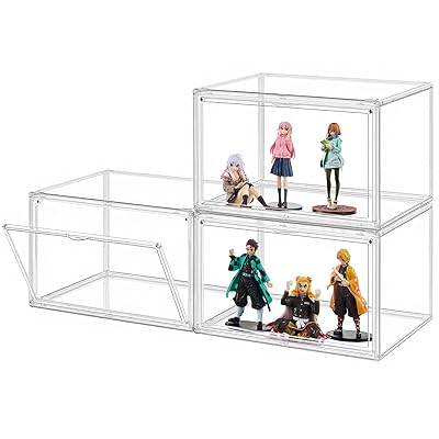 フィギュアケース 3個セット コレクションケース 収納ケース アクリルケース 積み重ね式 マ