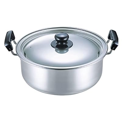 たっぷり入る 両手鍋 26cm 【日本製】 ガス火・IH対応 5.8Ｌ 大きい フタ付き 煮物 みそ汁 カレ