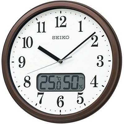 【メーカー延長2年対象】セイコークロック( Clock) 掛け時計 電波 アナログ 温度 湿度 表示 04: