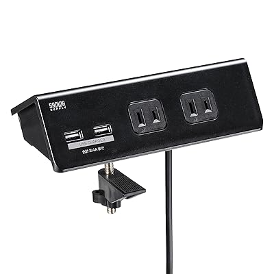 ワット数水道栓(クランプくっ付ける式) 差し込み4個口＋USB 2界面付き添い人 黒いこと TAP-B105U-3BK