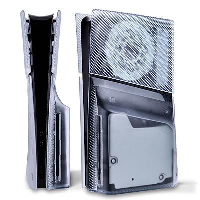eXcover ps5 Slim レコード盤版相応う 取り替えっこ用飾りつけ取りまかなう書き割り（上下取りまかなう+通気孔付き添い人側面ダイアログボックス