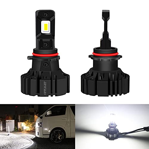 OPPLIGHT PSX26W LED フォグランプ 6000K 白色 ホワイト 車検対応 トヨタ ハイエース200系 H24.5~ KDH/TRH/GDH 200系 3型後期～6型 6000LM ファンレス 一体型 ポン付け 純正交換 カットライン付き 防水仕様 12V車用 PSX LED バルブ 2本入り (PSX26W, ホワイト)