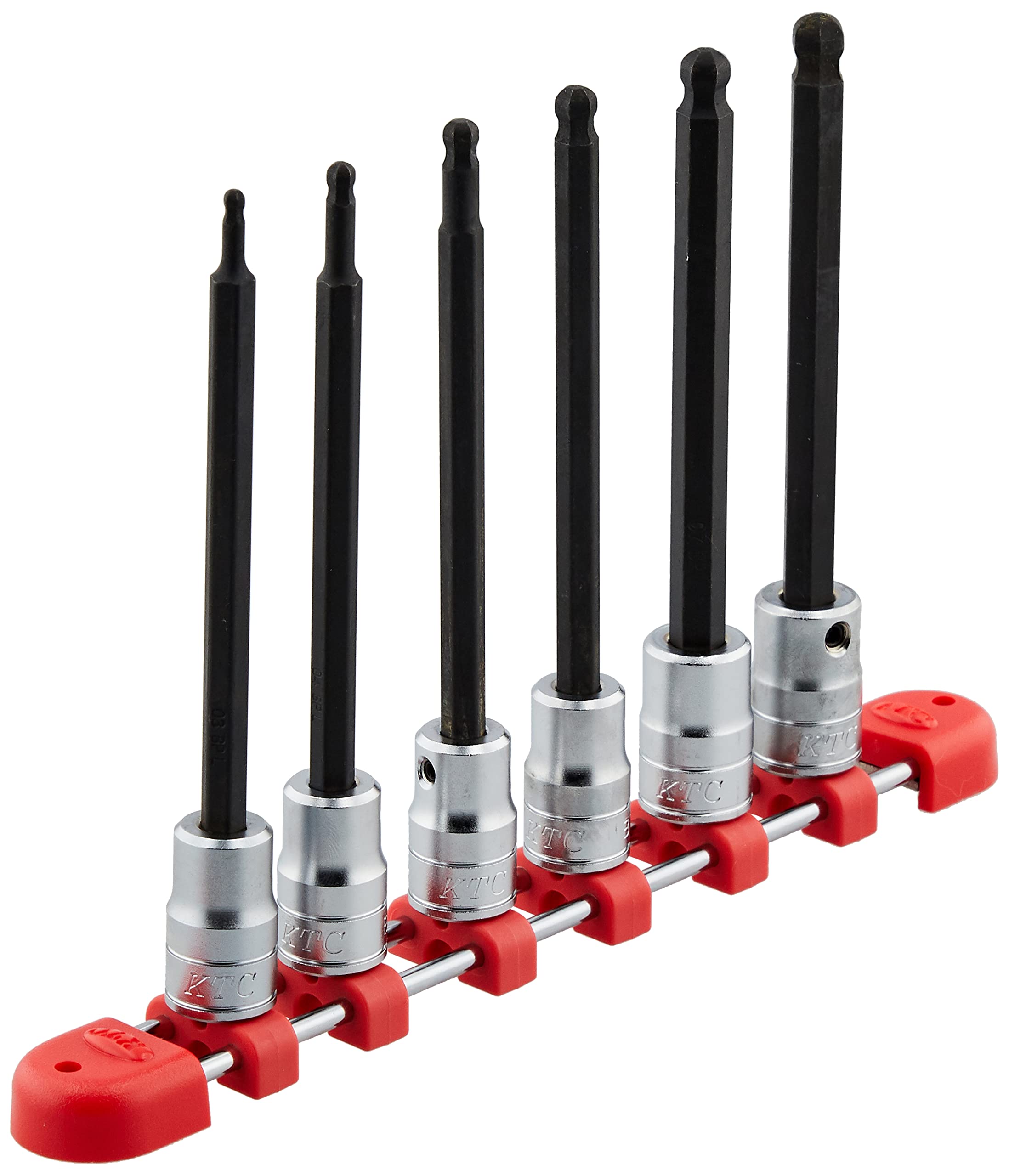 RA: 京都機械工具(KTC) 9.5粍 (3/8in) ロングボールポイント ヘキサゴン ビットソケット 仕かける 6個組 TBT3L06BPH