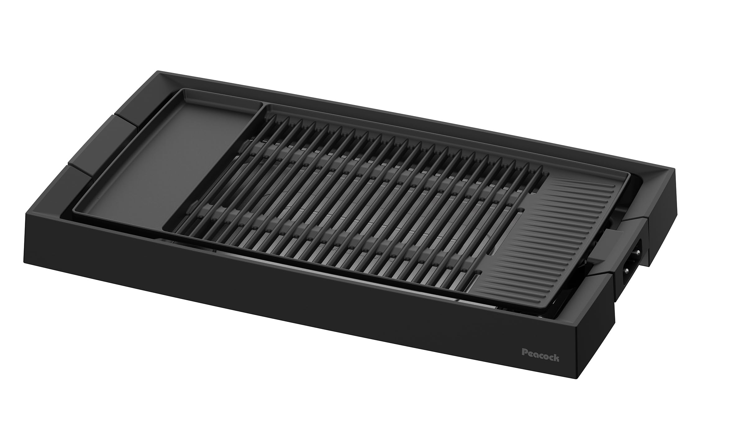 ピーコック 焼肉プレート 煙が出にくい 電気焼肉器 煙約85%カット 油はね約97％削減 油受け皿付き 焼肉 ホットプレート WY-E130 B｜THRSparkle