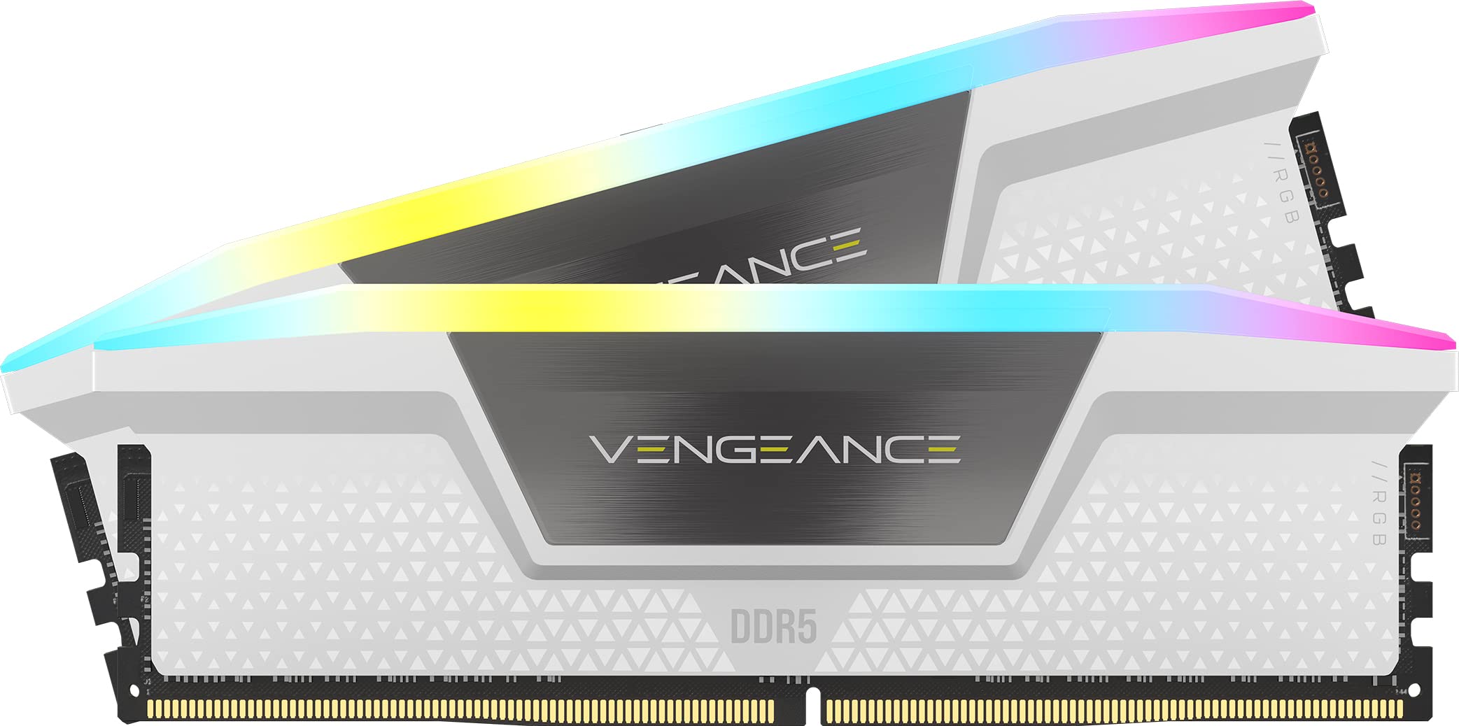 CORSAIR DDR5-5200MHz 学習机とっ始めマイコン用記憶装置 VENGEANCE RGB DDR5続きもの (マイコン5-41600) 32GB [16GB×2枚] -白いこと- CMH32GX5M2B5200C40W