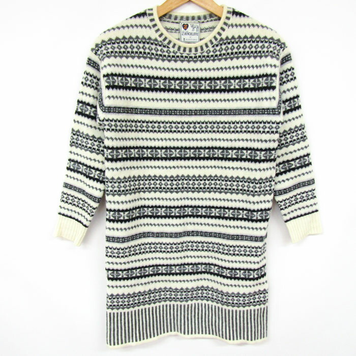 【楽天市場】クミキョク × Z.HINCHLIFFE ヒンチリフ ニットワンピース 長袖 ノルディック柄 ウール100％ レディース S2