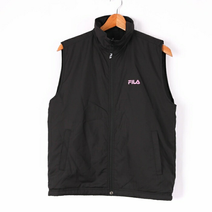 新品未使用　フィラ FILA 中綿ナイロンベストMサイズ フィラ 中綿ベスト リバーシブル ロゴ 無地 スポーツウエア