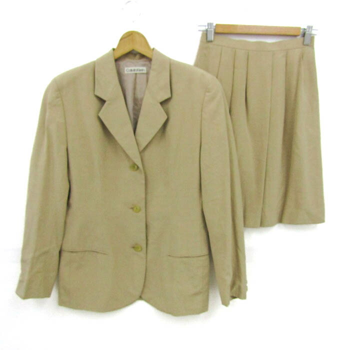 Y1057*カルバンクライン☆スカートスーツ☆セットアップ☆茶ブラウン Y1057*カルバンクライン☆スカートスーツ☆セットアップ☆茶