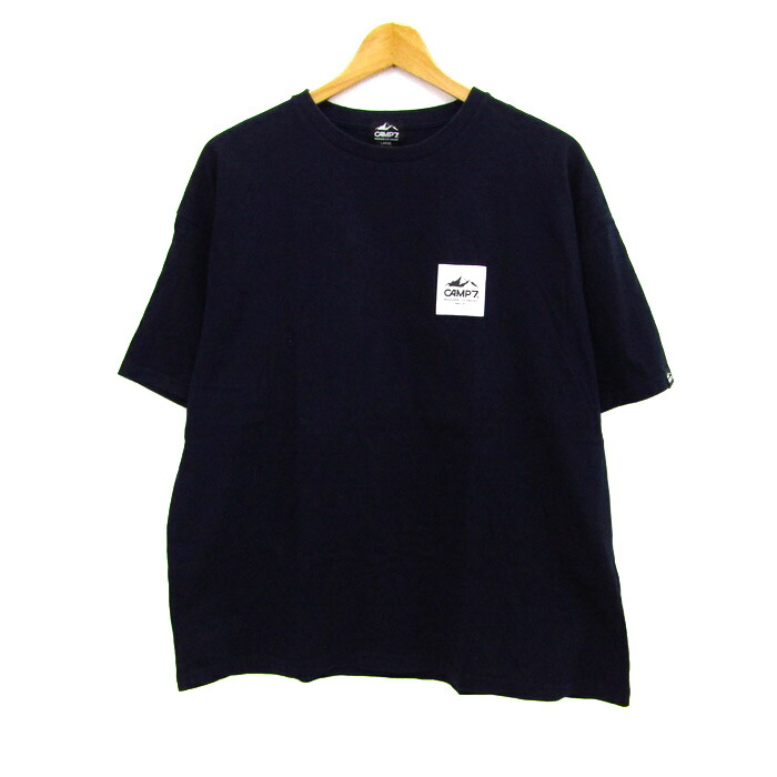 【楽天市場】キャンプ7 半袖Tシャツ クルーネック アウトドア トップス メンズ Lサイズ ネイビー CAMP7 【中古】：Thumbs-up