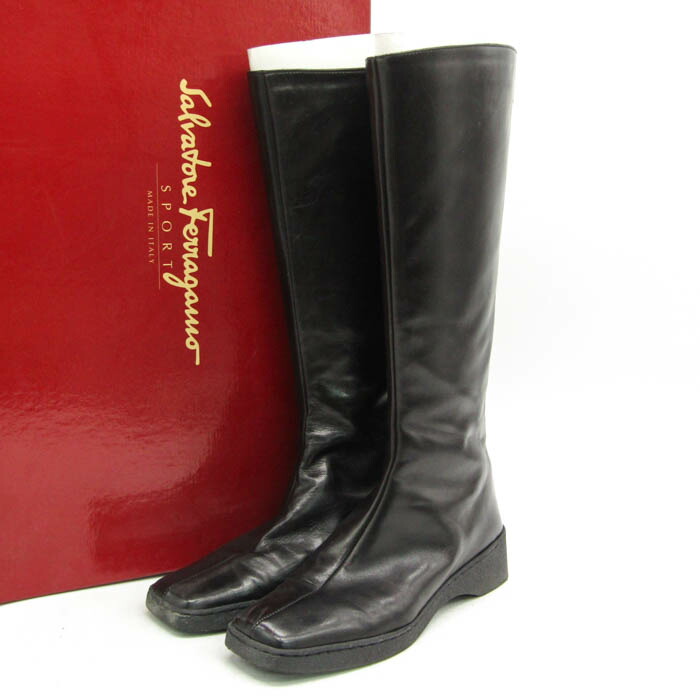 サルヴァトーフェラガモ レインブーツレディースSIZE 7(L) サル