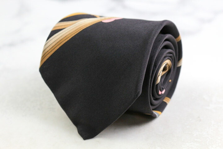 楽天市場】LEONARD レオナール ネクタイ 黒 ブラック系 花柄 シルク100