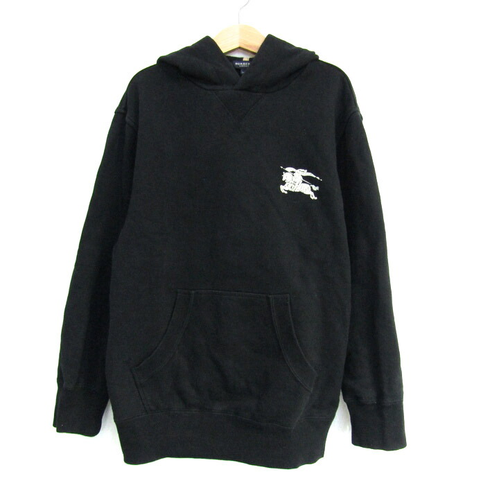 美品 バーバリー BURBERRY ブラック ジップアップパーカー BURBERRY 美品 バーバリー ジップパーカー トップス レディース