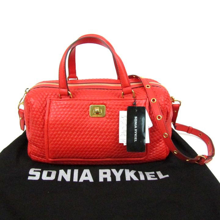 楽天市場】SONIA RYKIEL アイレット 2way レザーバッグ - ブラック