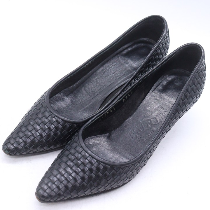 楽天市場】フェラガモ フラットシューズ ヴァラ リボン ロゴ 6 1/2 D