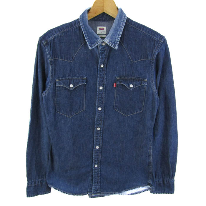 Levi’s LVC ロングホーン 36 ウエスタンデニムシャツ 濃紺　Sサイズ 楽天市場】【LEVI'S】 リーバイス ロングホーン デニム ウエスタン