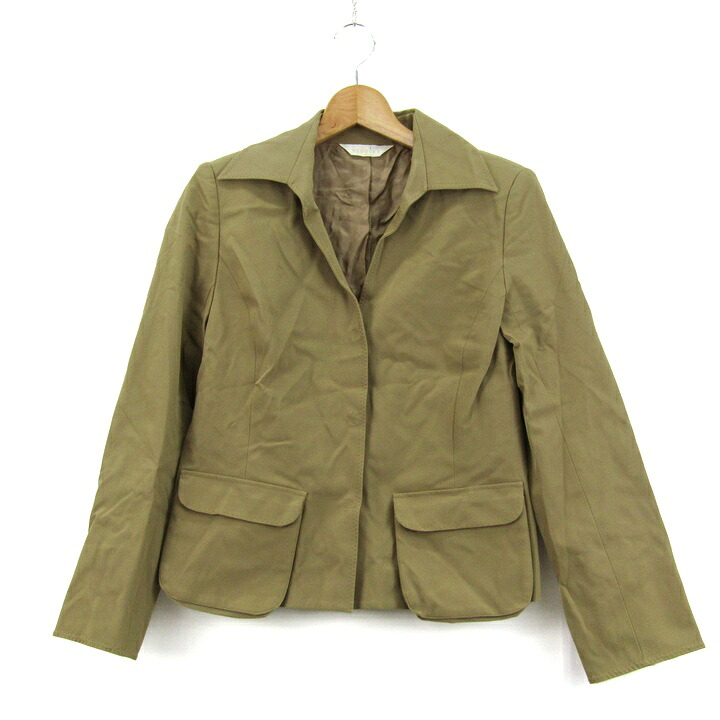 プレシア 上衣 アウター 伸ばすこと 未当て嵌める品 レディース 40大いさ ベージュ PRECIAR 【中古】 コート・ジャケット-レディースファッション