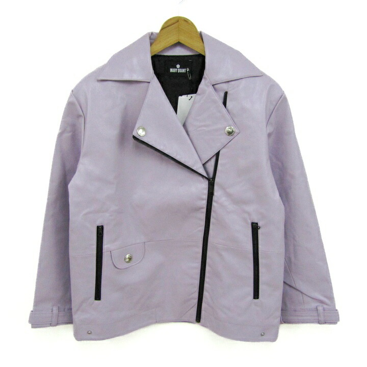 マリークヮント ライダースジャケット 未当て嵌める ブランド名 アウター レディース M大いさ パープル MARY QUANT 【中古】 コート・ジャケット-レディースファッション