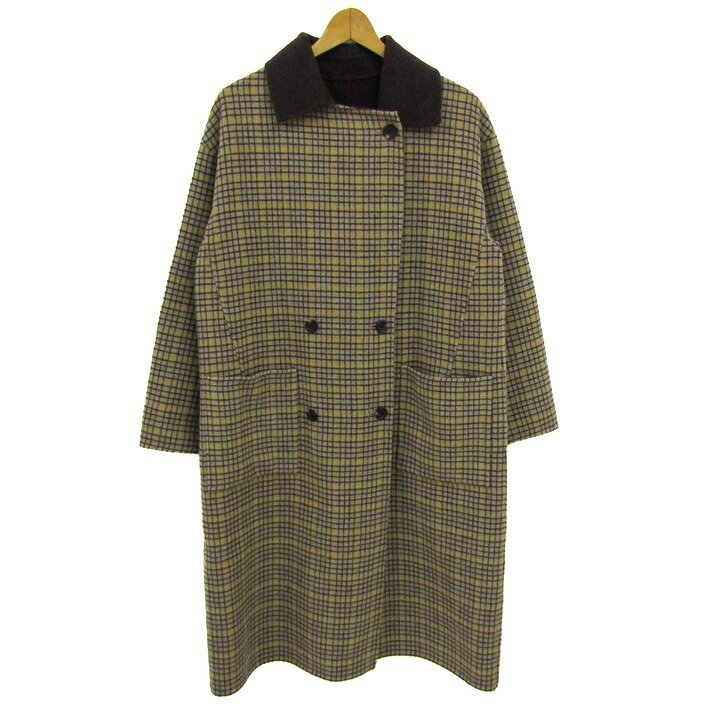 シップス ステンカラー厚地の外套 羊毛混 ブランド名 アウター レディース F大きさ ベージュ×黄色こげ茶 SHIPS 【中古】