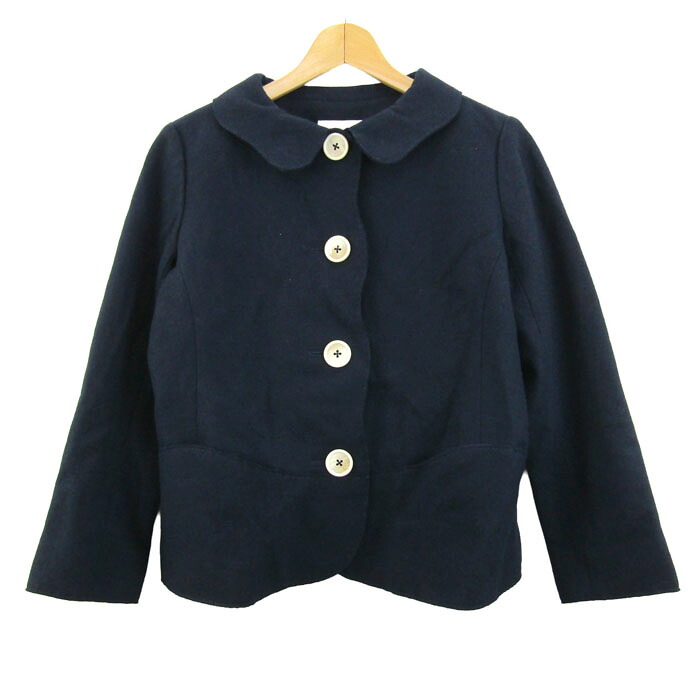 フォーティナインアベニュー ジュンコシマダ ショートジャケット アウター レディース 40サイズ ネイビー 49AV junko shimada 【中古】｜Thumbs-up