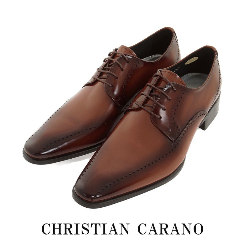 日本製 本革 外羽根 プレーントゥ 3E スワール 撥水 Christian Carano クリスチャンカラノ 910 ドレス＆ビジネスシューズ｜サンダーシューズ 店