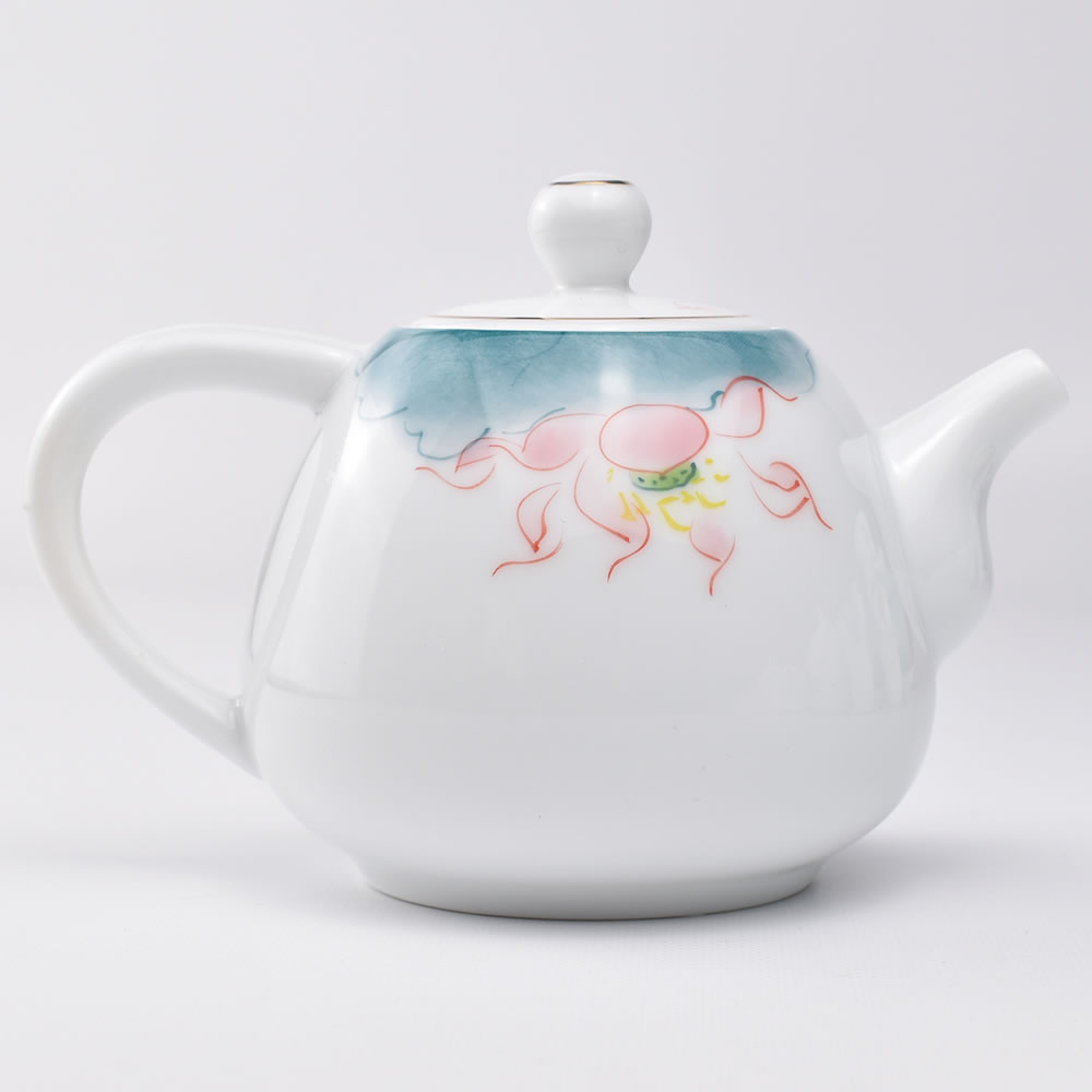 楽天市場】中国茶器・彩磁茶壺（露珠蓮花） 220ml（満水290ml