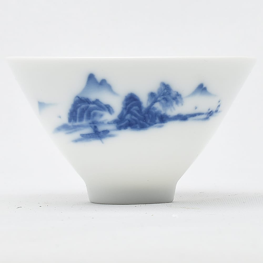 茶道具　中国製水差し　青花山水 茶道具 水指 洞華 茶道 陶器 青 白 山水 - メルカリ