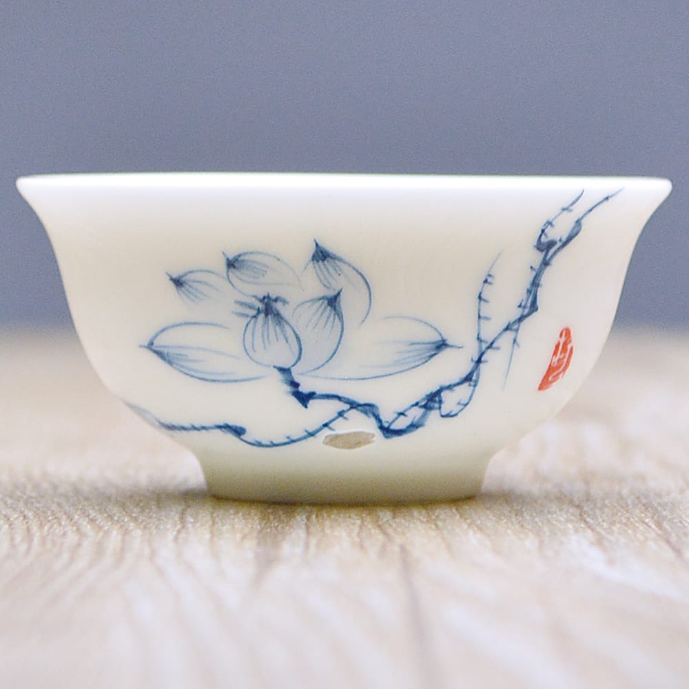 茶道具　中国製水差し　青花山水 茶道具 水指 洞華 茶道 陶器 青 白 山水 - メルカリ