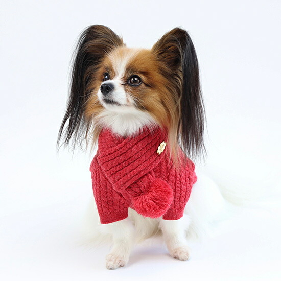 ミムット Mimtto Cable Knit Scarf 小型犬 ウエア マフラー スカーフ 首巻き 犬服 送料無料 Deerfieldtwpportage Com