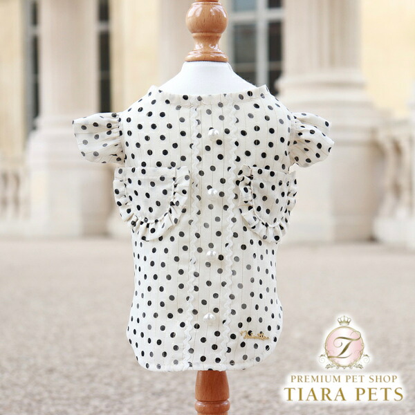 ミムット mimtto Silky Dot Blouse【小型犬 犬服 ドッグウェア トップス トップ セレブ】