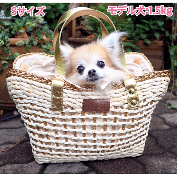 楽天市場 オッティ Otty キャリーカゴバッグ S 小型犬 犬用 ペット キャリーバッグ セレブ Tiara Pets