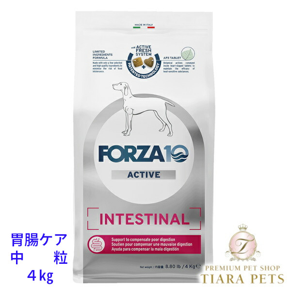【5のつく日は尖んがり倍!!】フォルツァディエチ FORZA10 Intestinal Active インテスティナル 積極的 中粒 4kg/10kg【犬用 成犬 胃の腑 思わしい守りつづける ドッグフード 素っ気ないボンネット 中粒 4kg 10kg】