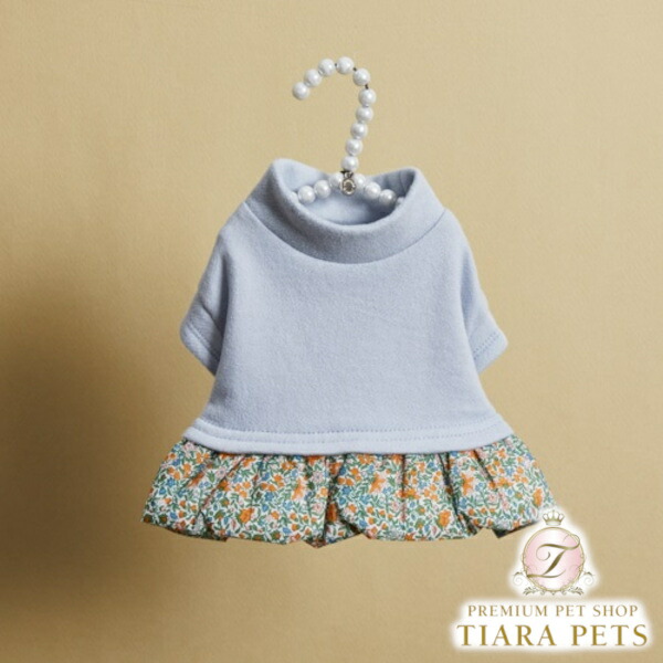 ルイスドッグ louisdog Liberty Baby Frill TEE/Sky Blue【小型犬 犬服 トップス ティーシャツ セレブ】