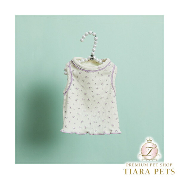 ルイスドッグ louisdog Lilac Bloom Sleeveless【小型犬 犬服 トップス ノースリーブ カットソー Tシャル セレブ】