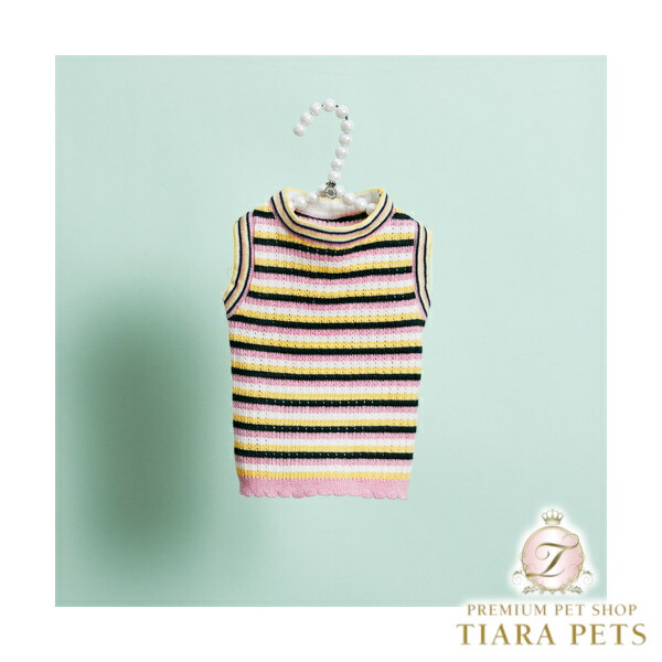 ルイスドッグ louisdog Cashmere Rainbow TOP【小型犬 犬用 トップス 貯蔵タンクとっ始め ノースリーブ セレブ】
