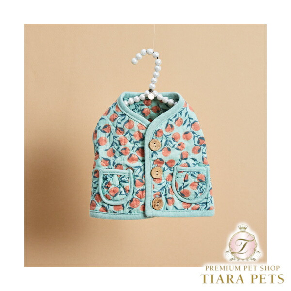 ルイスドッグ louisdog Danish Quilting Vest/Citrus Garden【小型犬 犬服 お召しもの トップス アウター より良い セレブ】