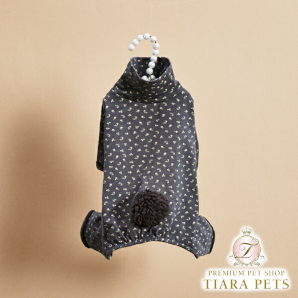 ルイスドッグ louisdog Bunny Tail Pants/Ash Bloom【小型犬 犬服 ロンパース 繋ぎ ズボン下 オールインワン セレブ】