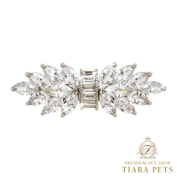 フォーペッツオンリー For Pets Only Zircon Beauty Silver Hairclip【犬用 髪の毛添え物 髪の毛ゼムクリップ セレブ】