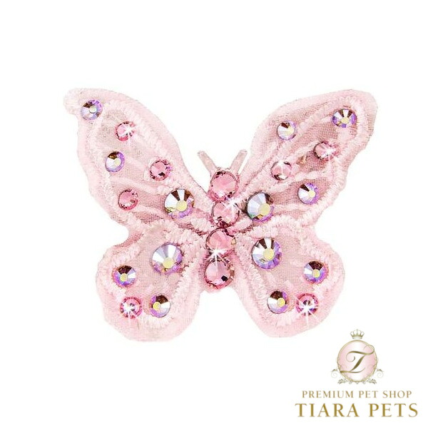 フォーペッツオンリー For Pets Only My Butterfly Hairclip Pink【犬用 髪の毛添え物 髪の毛ゼムクリップ セレブ】